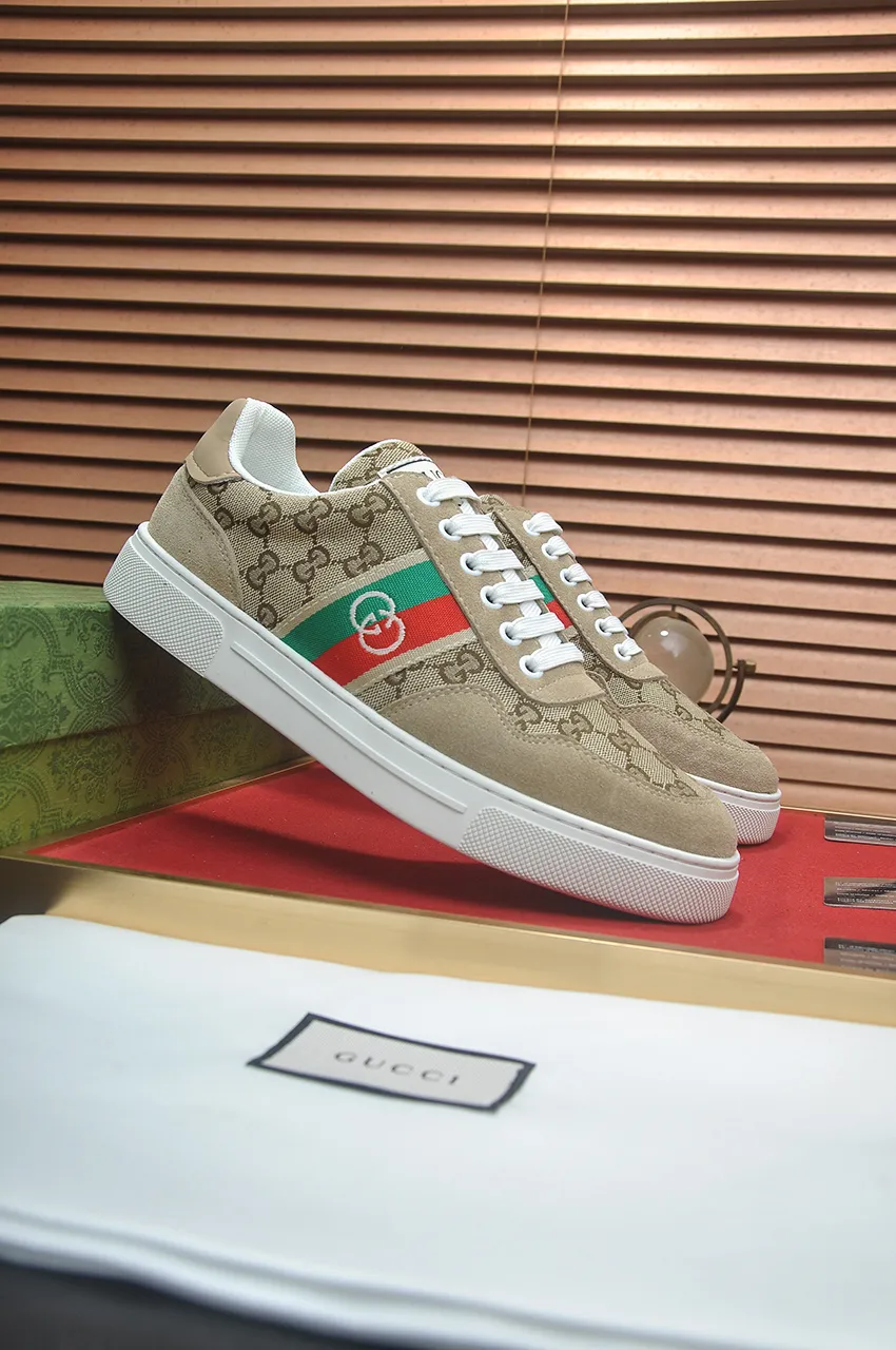 Men's men's shoes💰440💶[GUCCI] official website 1:1 men's sports shoes are now on the market. They are made of original fabric + water-dyed sheepskin lining, plus the official website original 1:1 comfortable outsole. Fashionable and versatile, super comfortable and breathable. Standard shoe size 38/45 (custom-made size 45 is non-refundable)